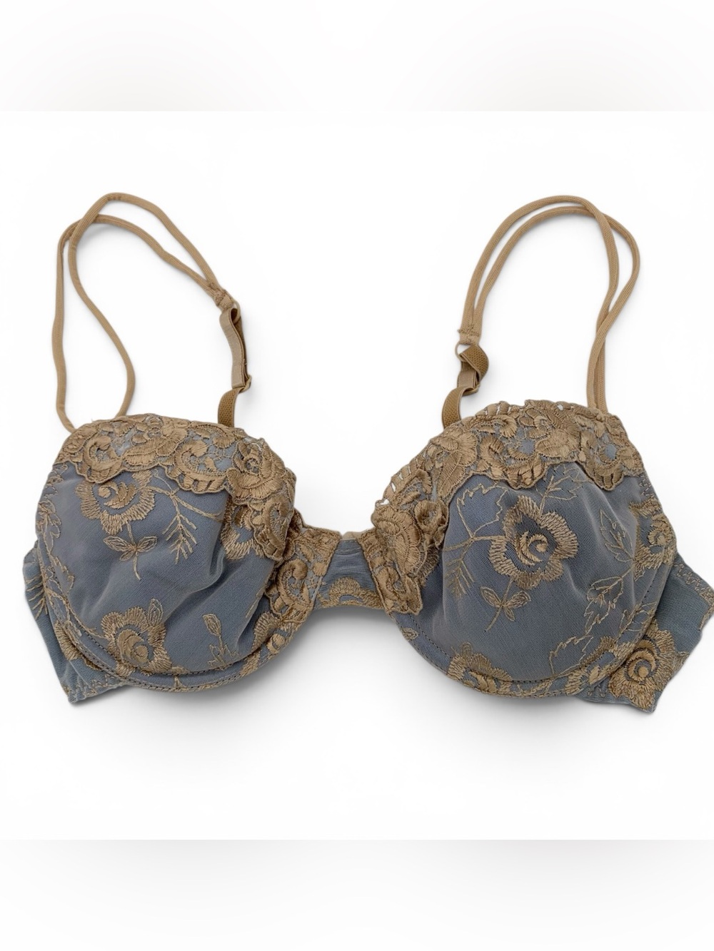 Victoria's Secret Bra with Tan Floral Lace 34C
